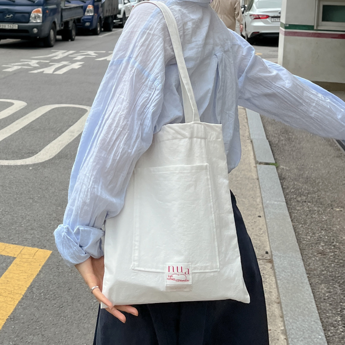 [누아네임] 포실포실한 하얀색 가방 (11차입고)