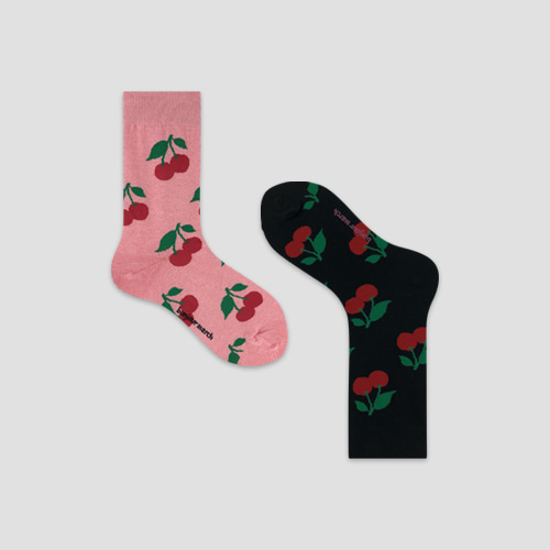 [봉주르마치] Cherry cherry socks - 2가지 색상 (재입고)