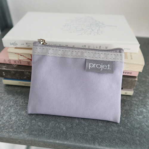 [projet] flat card pouch - pale purple (3차입고)