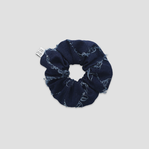[브리즈아카이브] Denim Scrunchie - Deep blue